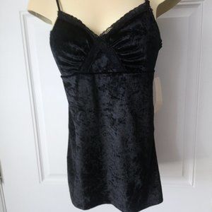 Nwt TRUE FREEDOM Velvet Spaghetti Strap Tank Sz S